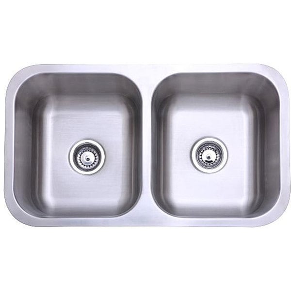 Stainless Steel 31 Inch Undermount Double Bowl Kitchen Sink