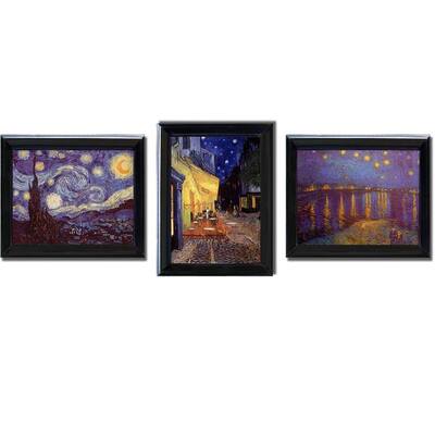 Vincent van Gogh 'Starry Night' Framed 3-piece Canvas Art Set