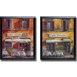 Malcolm Surridge 'Italian Cafe' Framed 2-piece Canvas Art Set ...