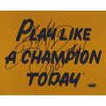 Notre Dame Ricky Watters Autographed 'Play Like a Champion Today' Poster 'Go Irish'