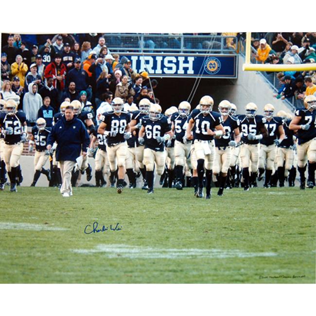 Steiner Sports Notre Dame Coach Charlie Weis Autographed Photo