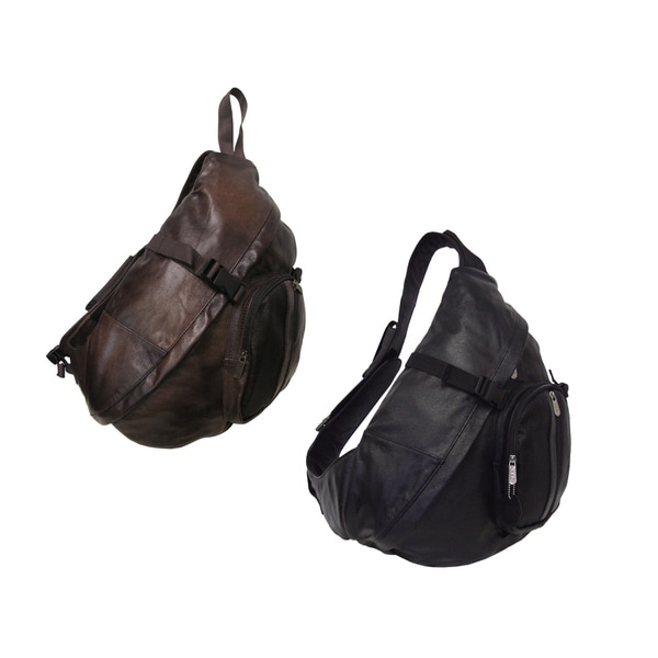 Shop Amerileather Leather Body Sling Bag - On Sale - Overstock - 5497973