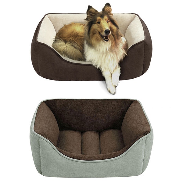 Halo reversible rectangular shop cuddler dog bed