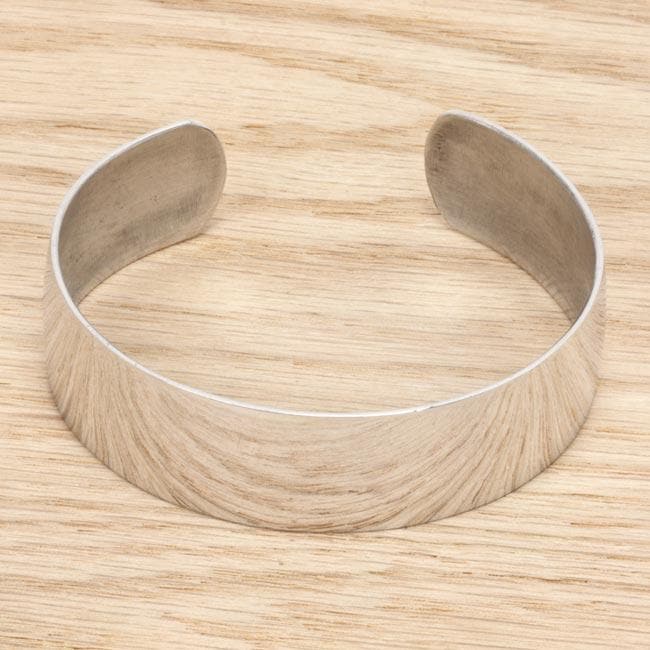 Atacama Aluminum Silver Desert Smooth Cuff Bracelet (Chile) Global Crafts Bracelets