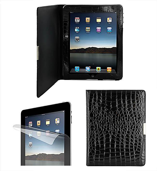 Apple iPad Crocodile Leatherette Portfolio Case