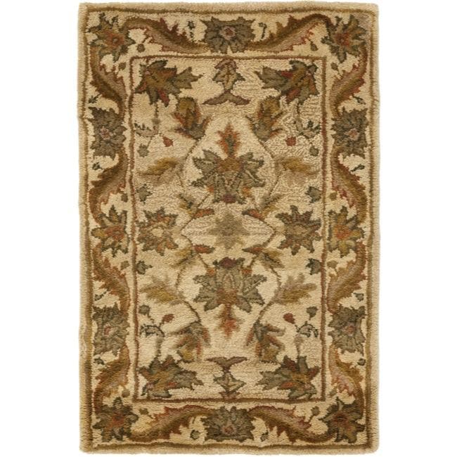 Handmade Heritage Ivory Wool Rug (2 X 3)