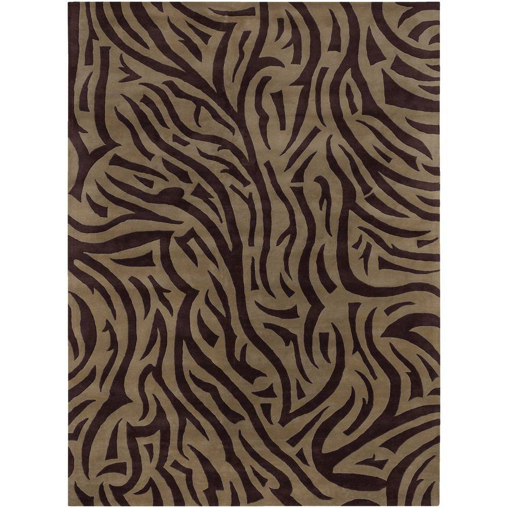 Artist's Loom Hand-tufted Contemporary Animal Print Wool Rug (7'9x10'6) - 7'9 x 10'6
