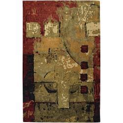 Hand Tufted Mandara Multicolor Abstract New Zealand Wool Rug (7'9" x 10'6") Mandara 7x9   10x14 Rugs