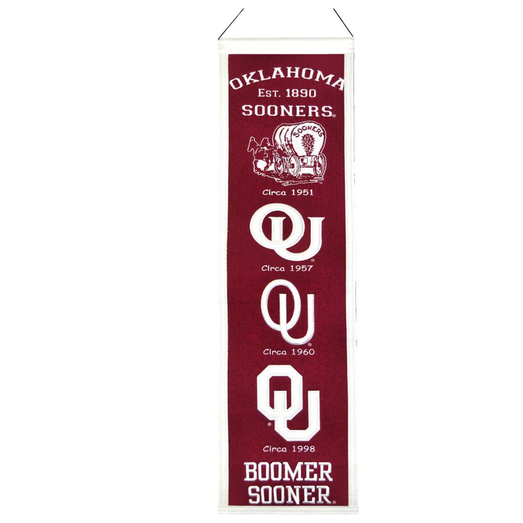 Oklahoma Sooners Wool Heritage Banner