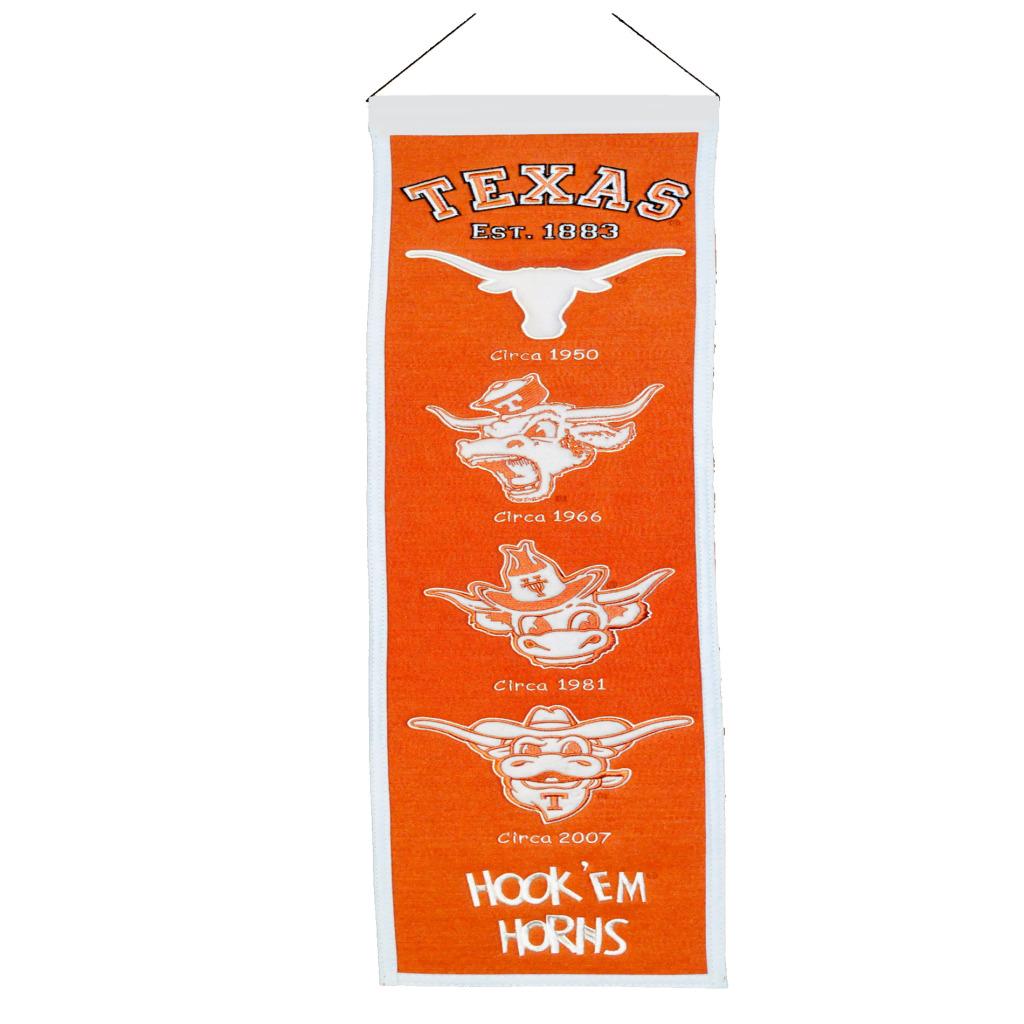 Texas Longhorns Wool Heritage Banner