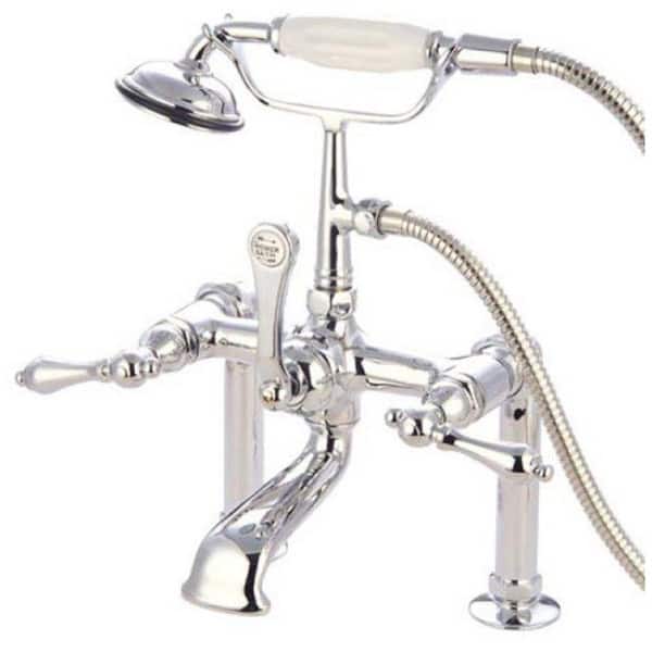 Shop Deck Mount Chrome Clawfoot Tub Faucet With Hand Shower Free