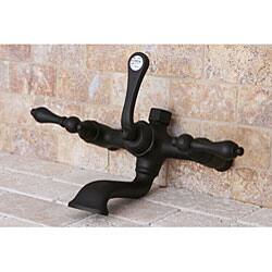 Kingston Brass Deck-mount Clawfoot Oil Rubbed Bronze Tub Faucet - Solid Handles
