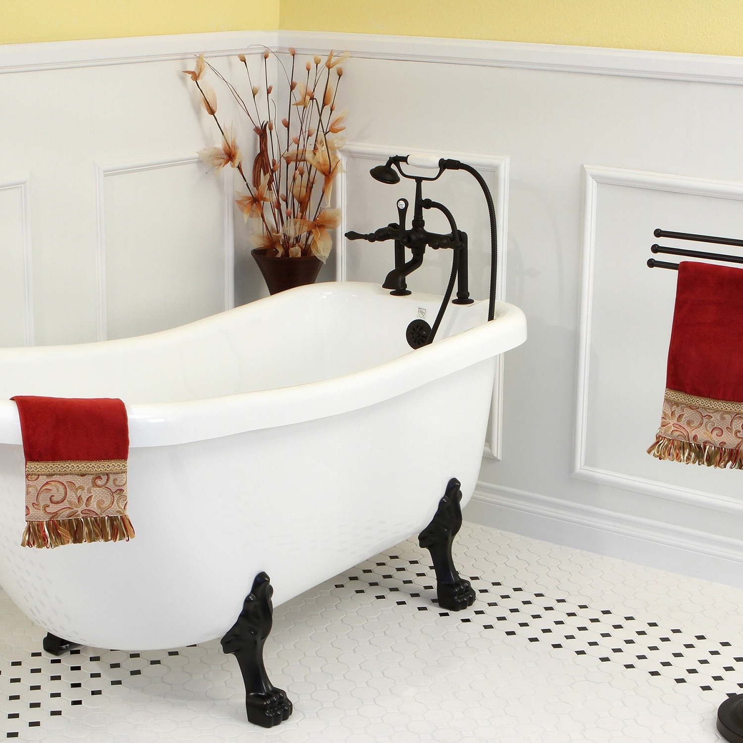 Kingston Brass Deck-mount Clawfoot Oil Rubbed Bronze Tub Faucet