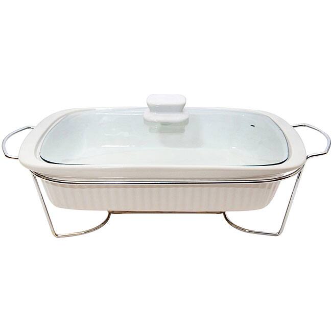 Le Chef French White Ceramic Rectangle Bakeware Set