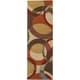 preview thumbnail 95 of 97, Mayflower Handmade Modern Circles Wool Area Rug Brunette/Amber - 2'6" x 8' - Runner/Rectangle