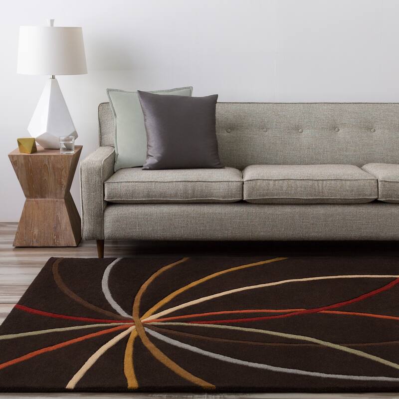 Chamba Handmade Transitional Wool Area Rug - 8' x 11' - Black/Brown