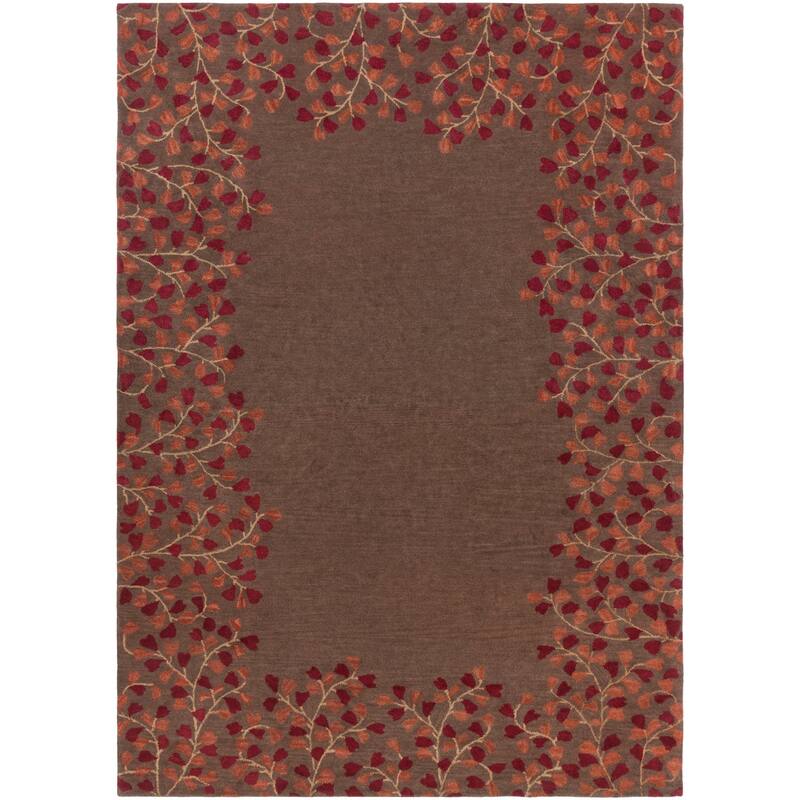 Rome Hand Tufted Floral Border Area Rug