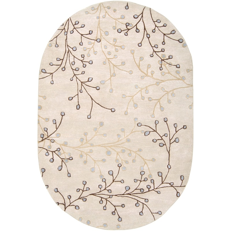 Sakura Handmade Transitional Floral Wool Area Rug