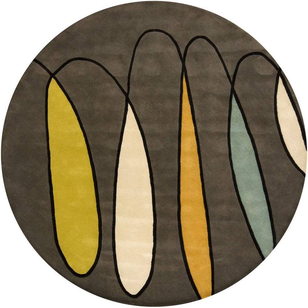 Artist's Loom Hand-tufted Contemporary Geometric Wool Rug (7'9 Round)