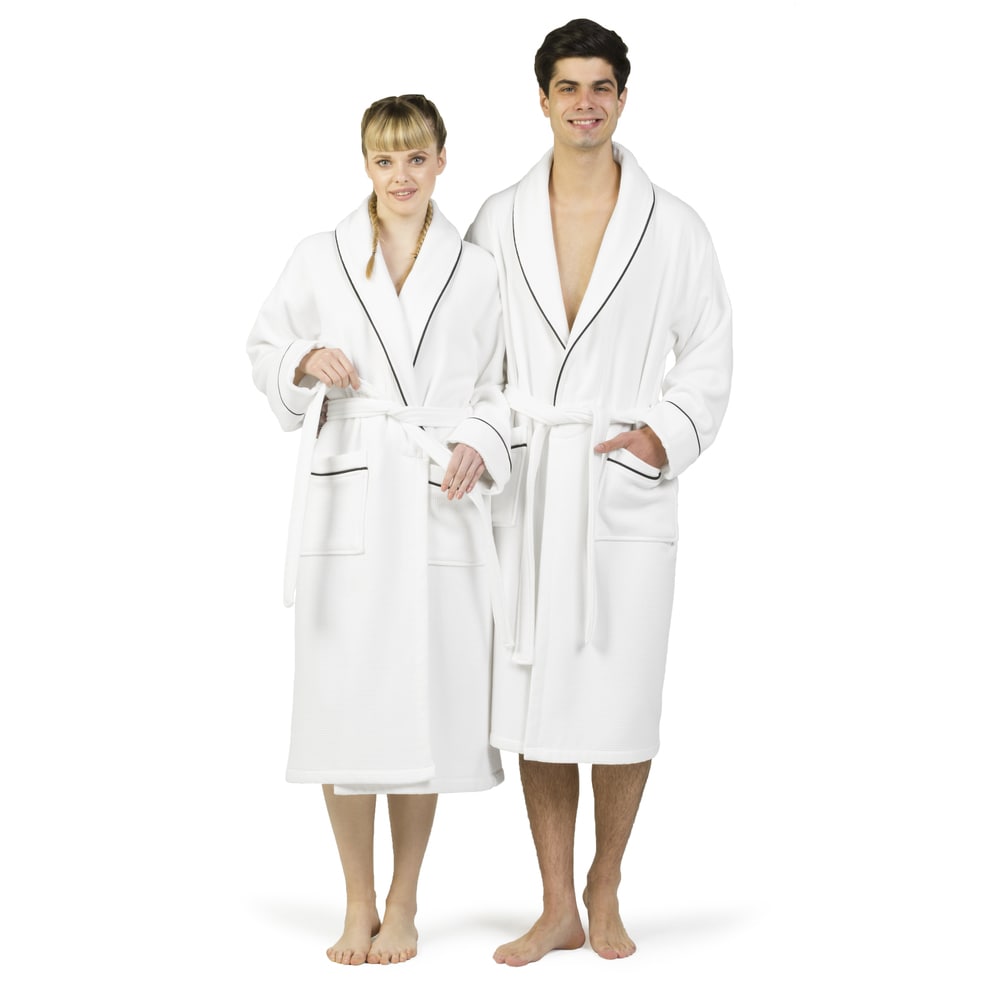 Authentic Hotel Spa Unisex Turkish Cotton Terry Cloth Bath Robe - On Sale -  Bed Bath & Beyond - 4757191