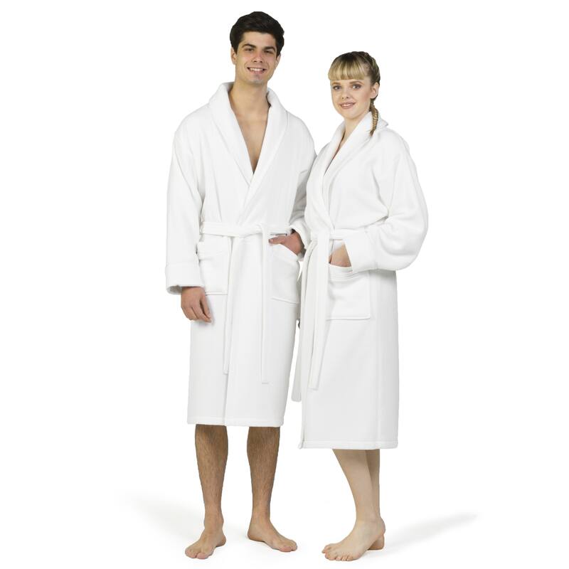 Authentic Hotel Spa Unisex Turkish Cotton Waffle Weave Terry Bath Robe