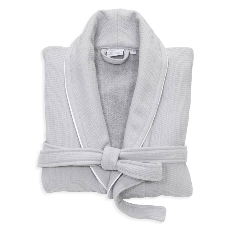 Authentic Hotel Spa Unisex Turkish Cotton Waffle Weave Terry Bath Robe