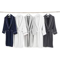 Authentic Hotel Spa Unisex Turkish Cotton Waffle Weave Terry Bath Robe