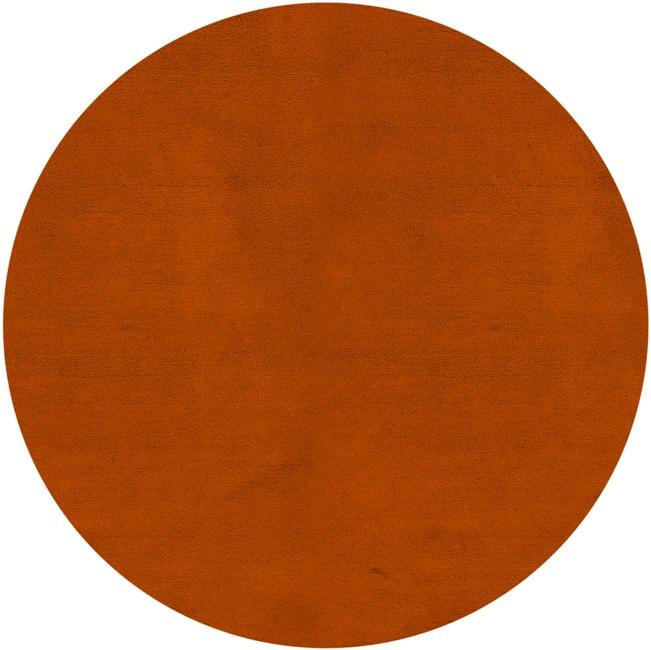 Hand-knotted Long Island Rust Plush Wool Rug (8' Round)