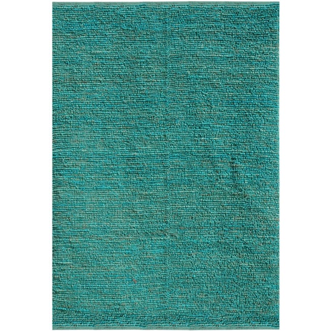 Hand woven Blue Jute Rug (8 X 10)