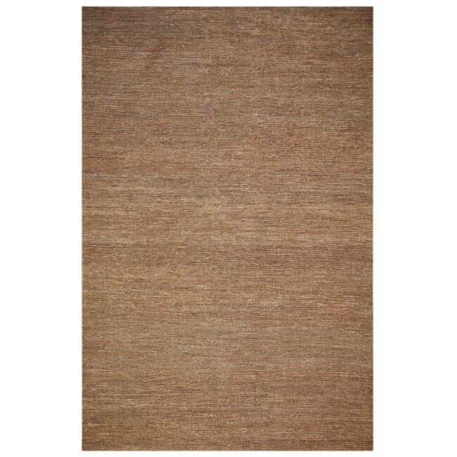Hand-woven Haneul Brown Hemp Rug (5' x 8')