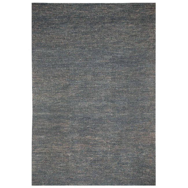 Hand woven Haneul Blue Hemp Rug (8 X 10)