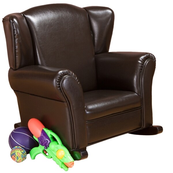 kids leather rocking chair