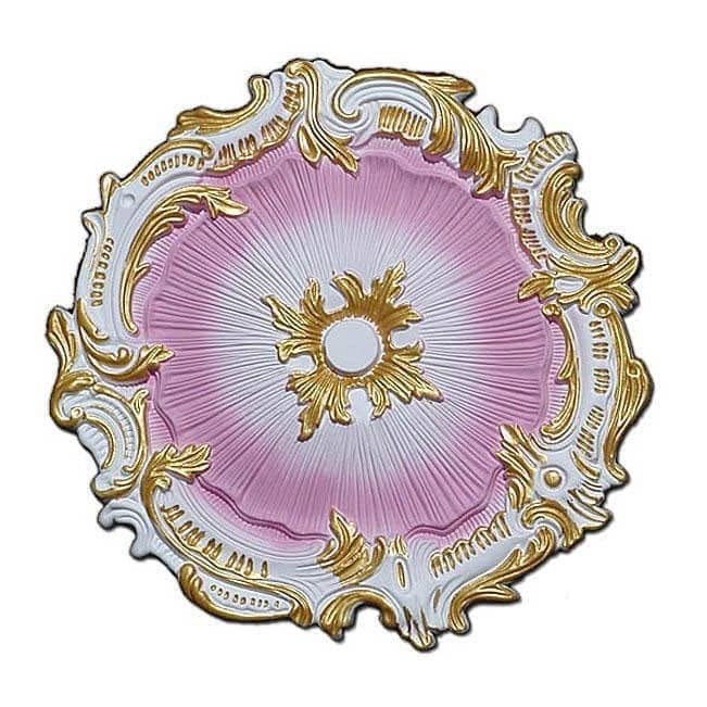 Hand Painted 16 75 Inch Starburst Ceiling Medallion