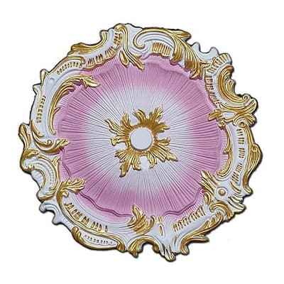 Hand-painted 16.75-inch Starburst Ceiling Medallion