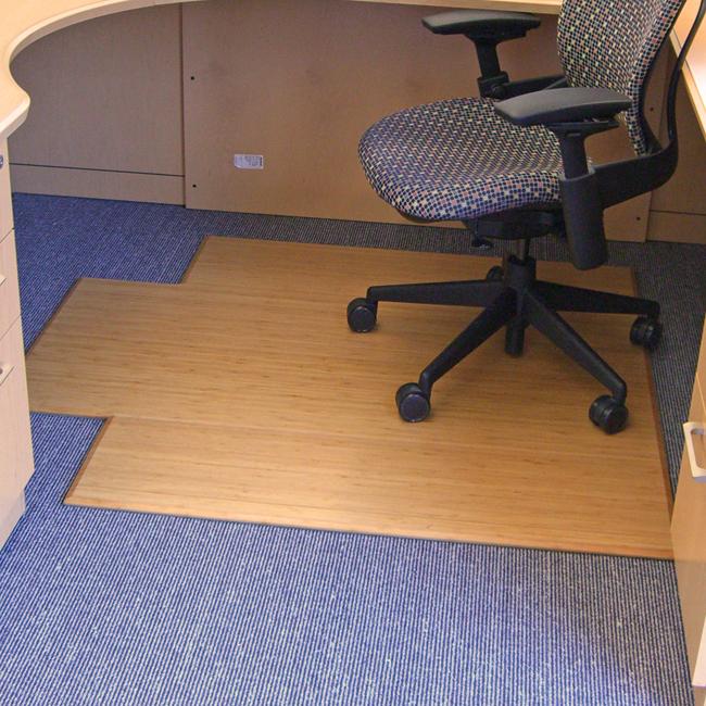 Bamboo mat for office chair hot sale