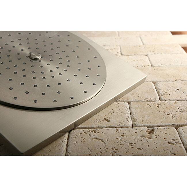 Claremont Square 12-inch Rain Shower Head with 16-inch Solid Brass Shower Arm