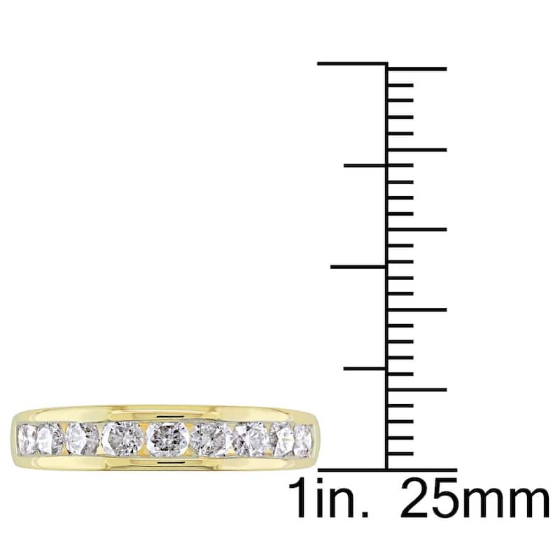Miadora 14k Yellow Gold 3/4ct TDW Diamond Anniversary Band