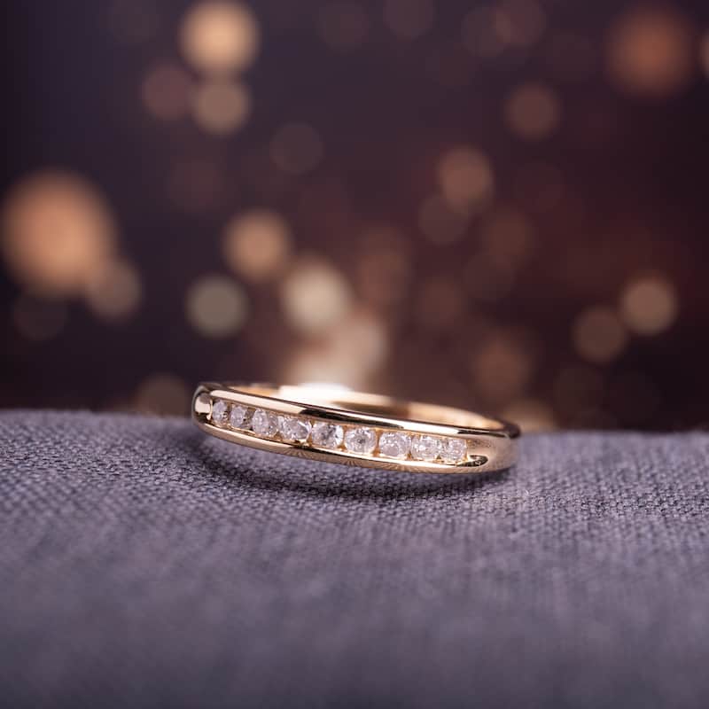 Miadora 14k Yellow Gold 3/4ct TDW Diamond Anniversary Band