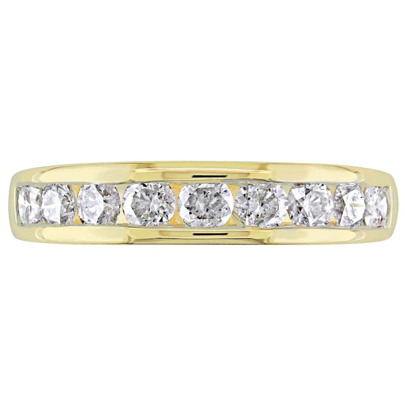 Miadora 14k Yellow Gold 3/4ct TDW Diamond Anniversary Band