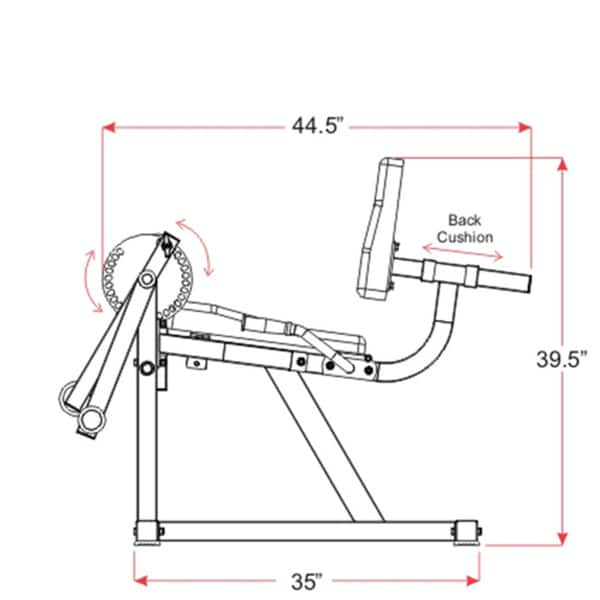 CC-4 Valor Fitness Leg Curl/ Extension Machine (As Is Item) - Bed Bath ...