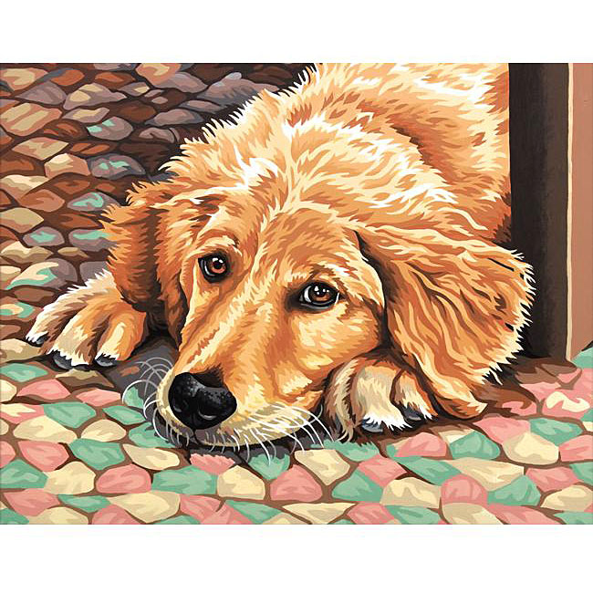 Dimensions Dog Tired Paint By Number Kit