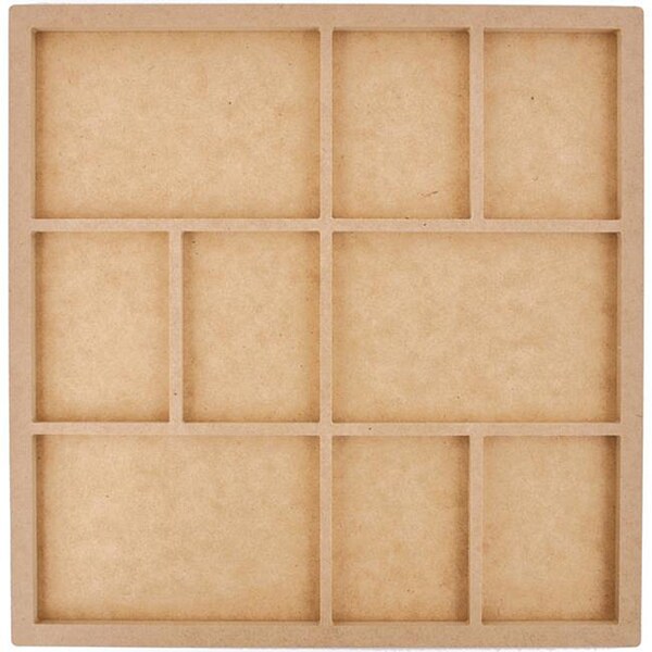 Beyond The Page Quality Press Board 9-frame 13.5x13.5 Photo Display