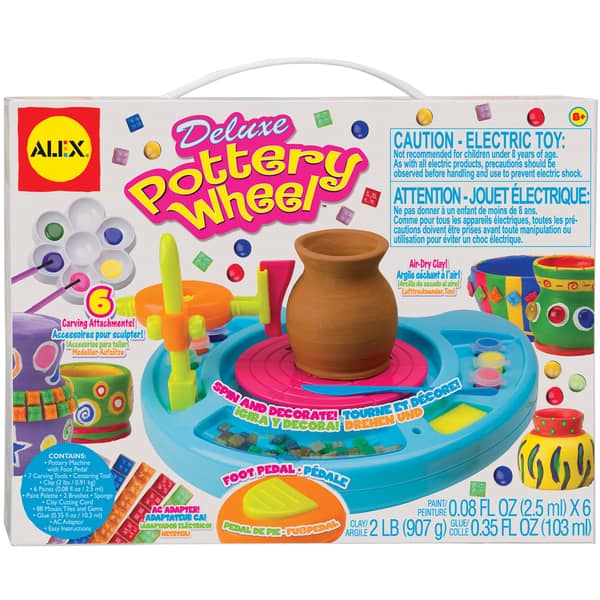 Deluxe Six-paint Air-drying Clay Pottery Wheel with AC Adapter - Bed Bath &  Beyond - 5522404