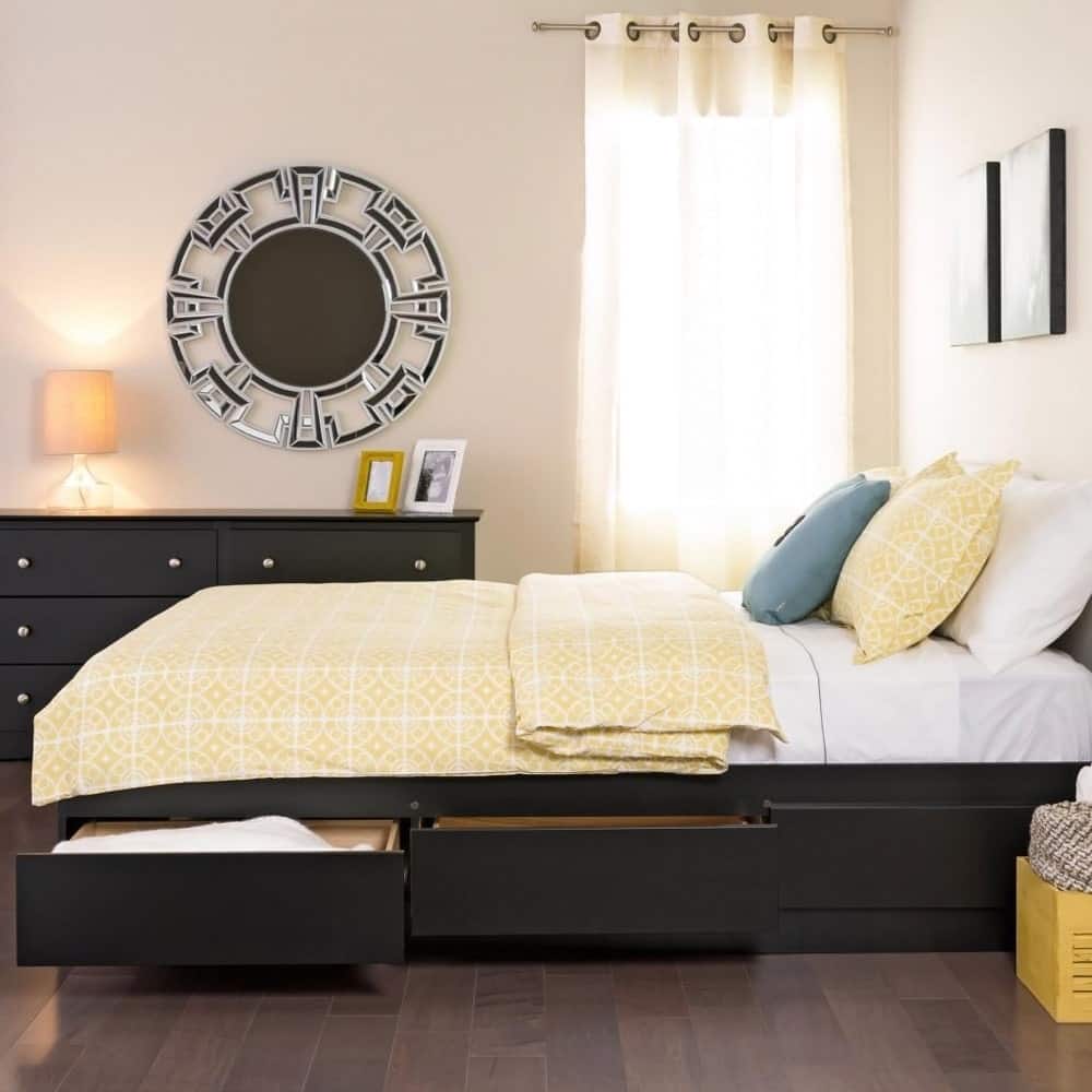 Coal Harbor Queen Mate's Platform Storage Bed with 6 Drawers, Black