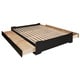 preview thumbnail 2 of 4, Yaletown Black Platform Storage Bed- Full