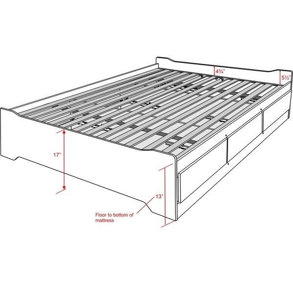 Yaletown Black Platform Storage Bed- Full
