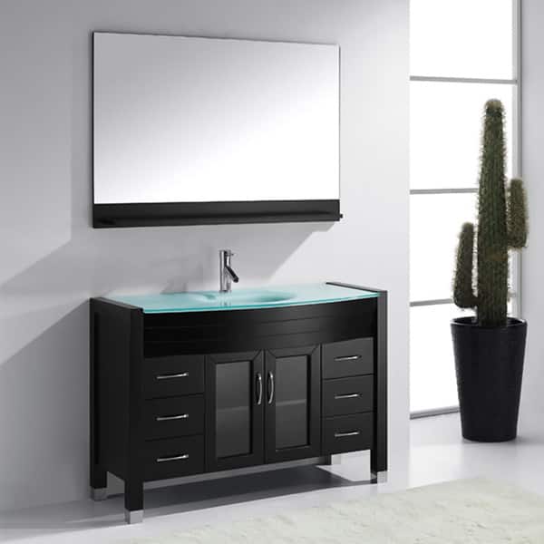 Virtu USA Ava 48inch Single Sink Bathroom Vanity Set Overstock 5522975