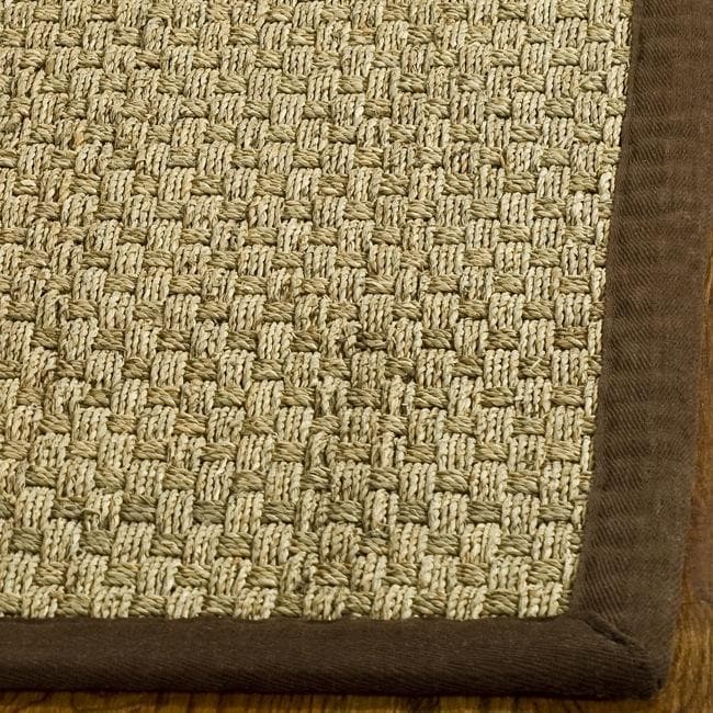 Hand woven Sisal Natural/ Brown Seagrass Runner (26 X 10)