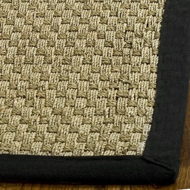 Hand woven Sisal Natural/ Black Seagrass Runner (26 X 6)