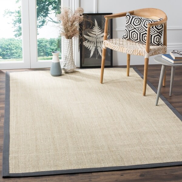 Safavieh Casual Natural Fiber Hand-Woven Serenity Marble / Grey Sisal Rug - 5' x 8'